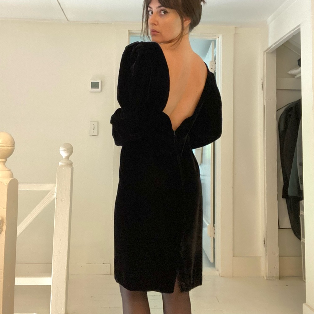 Moda Int’l Vintage 80s Velvet Backless Dress